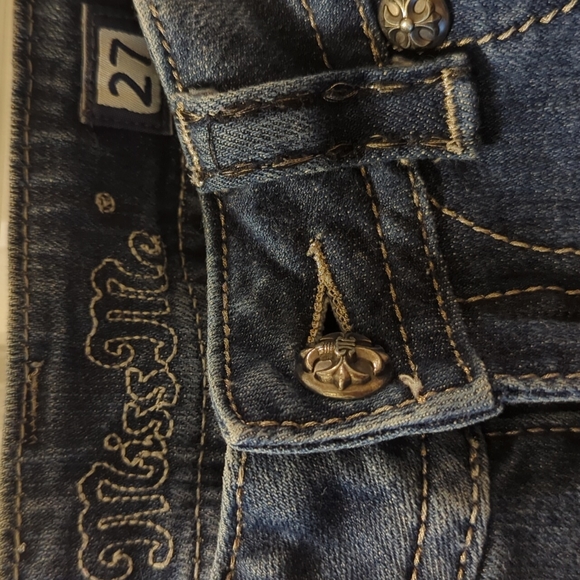 Miss Me Embellished Blue Jeans 27 - Picture 4 of 7